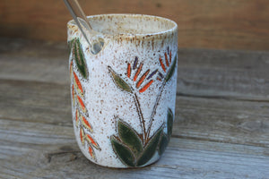 Bird of Paradise Carved Straw Cup, 20 oz