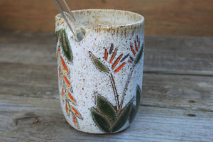 Bird of Paradise Carved Straw Cup, 20 oz