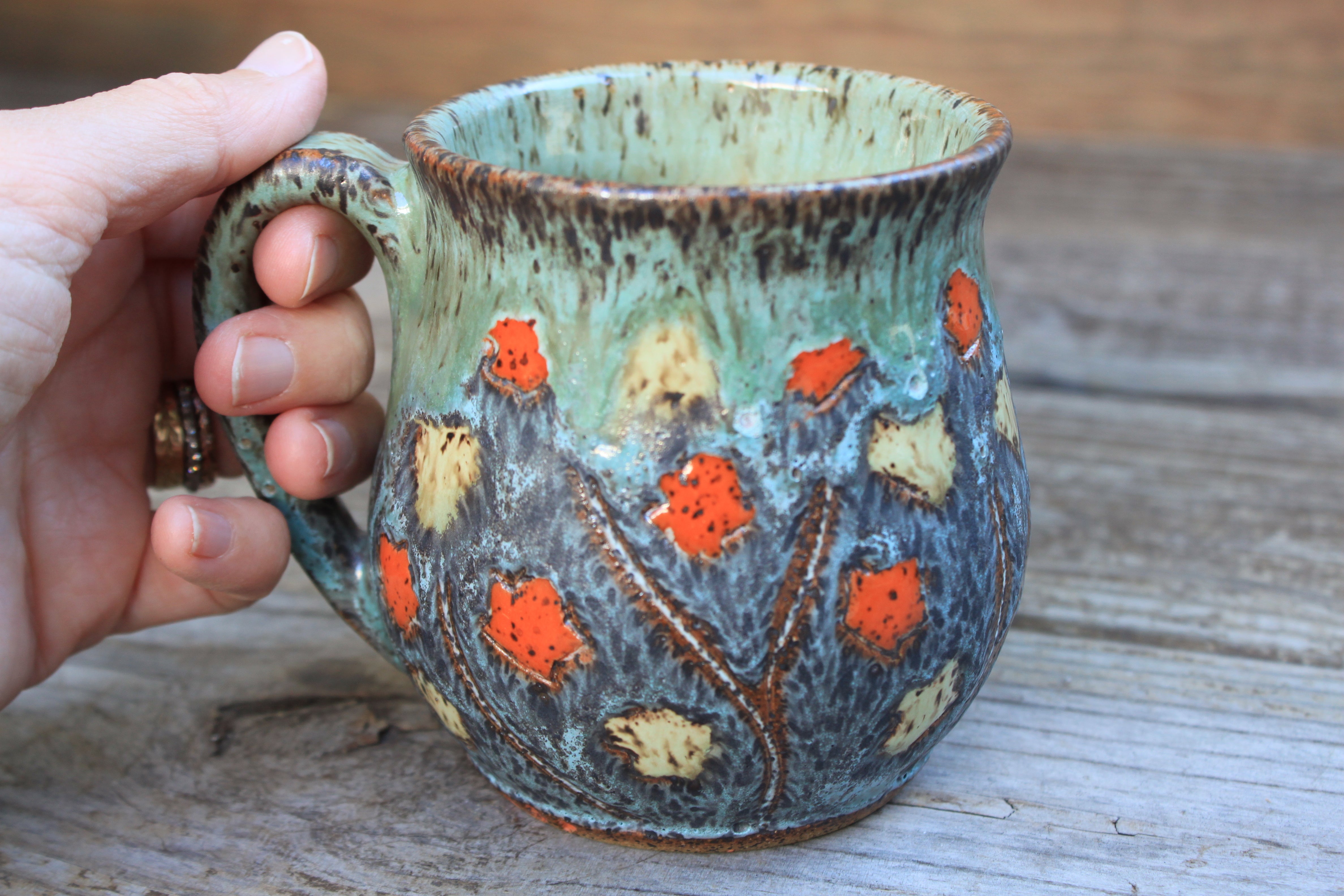 Seconds Sale! Fall Foliage Mug, 15 oz