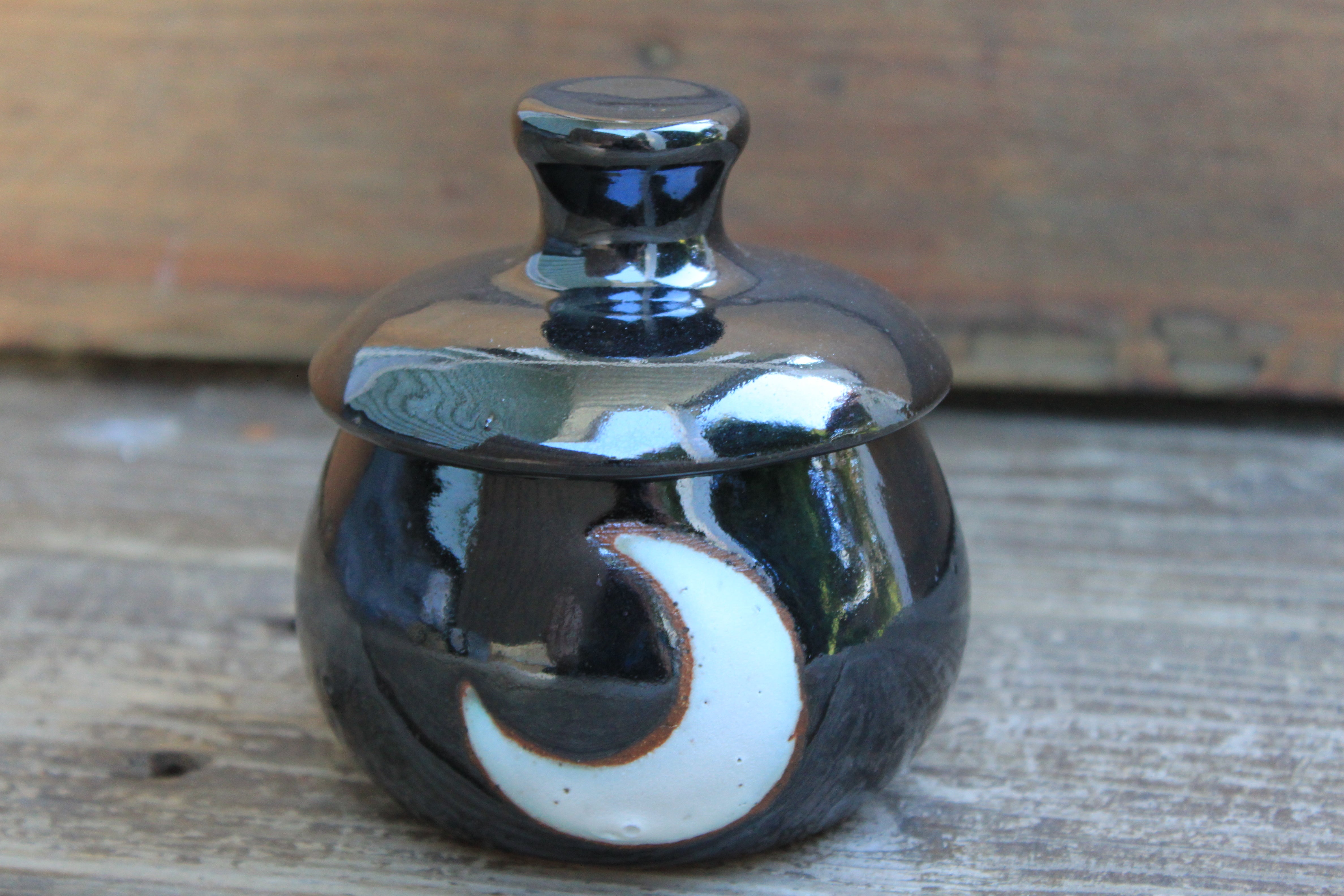 Moonlit Dark Nights Lidded Jar