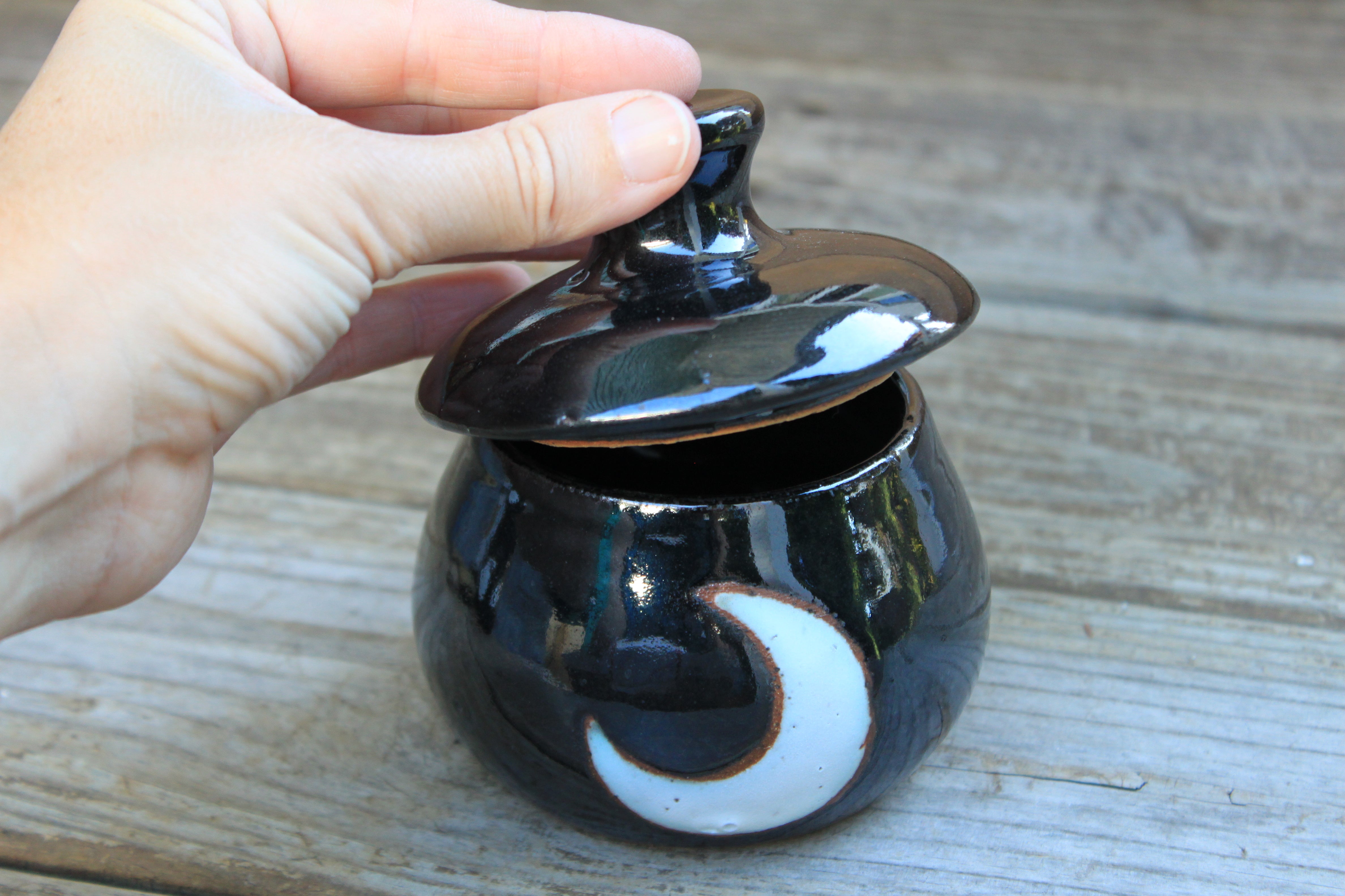 Moonlit Dark Nights Lidded Jar