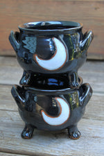 Load image into Gallery viewer, Crescent Moon and Moon Phase Cauldrons - sold separately, 16 oz
