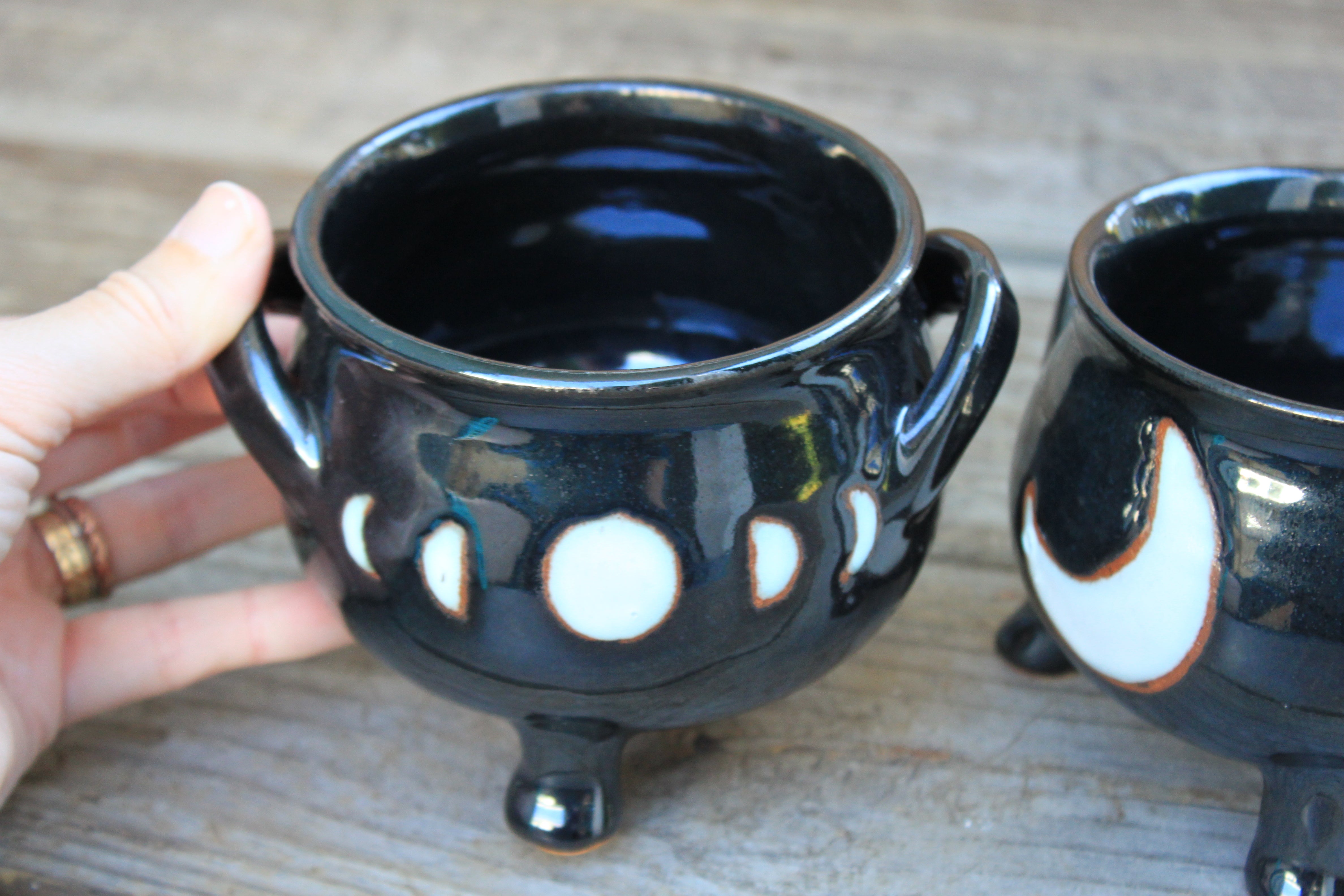 Crescent Moon and Moon Phase Cauldrons - sold separately, 16 oz