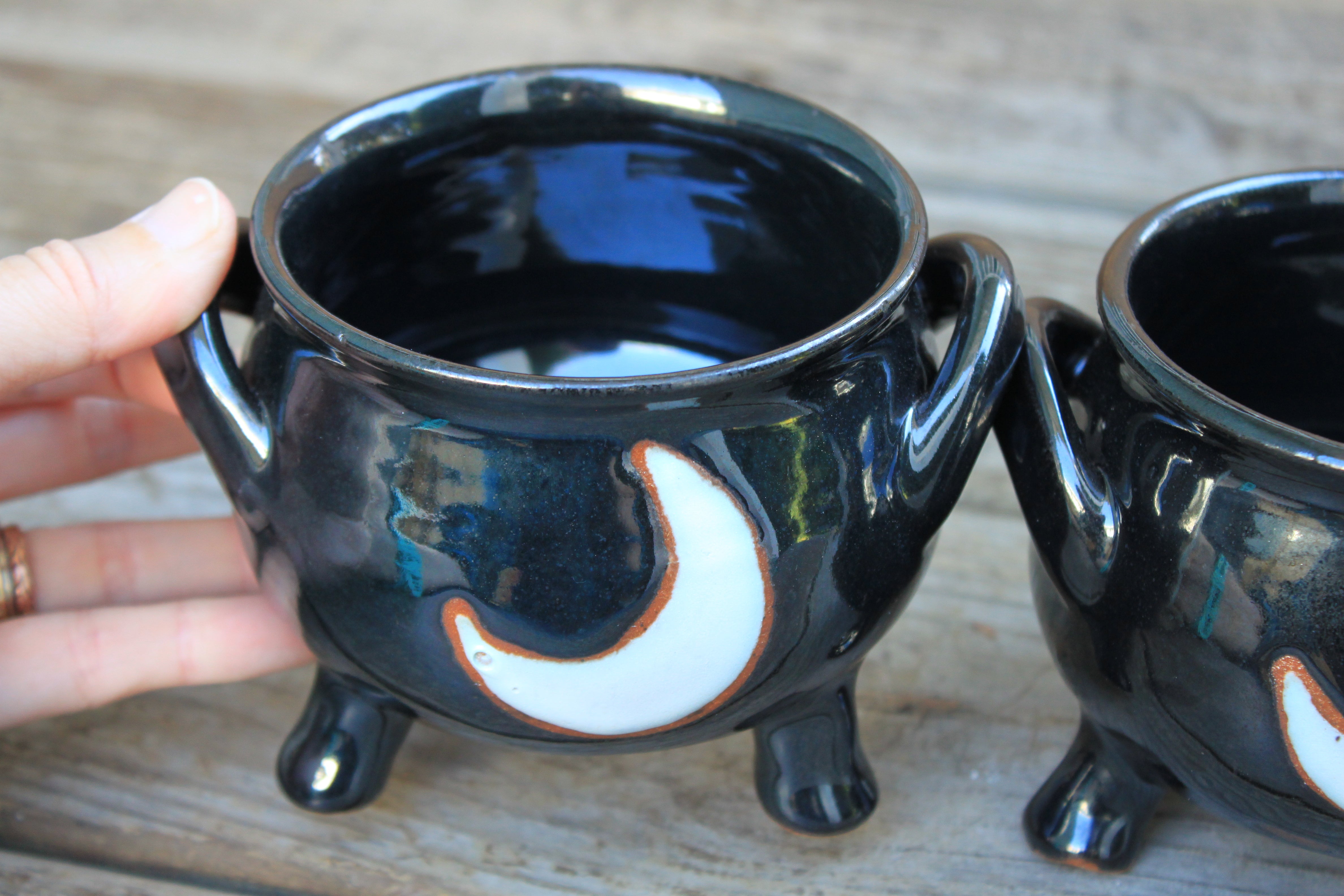 Crescent Moon and Moon Phase Cauldrons - sold separately, 16 oz