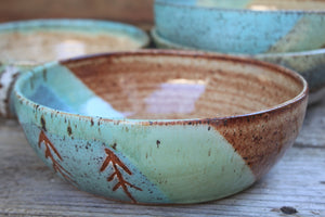 Seconds Sale! Forest Horizon Plate Bowl