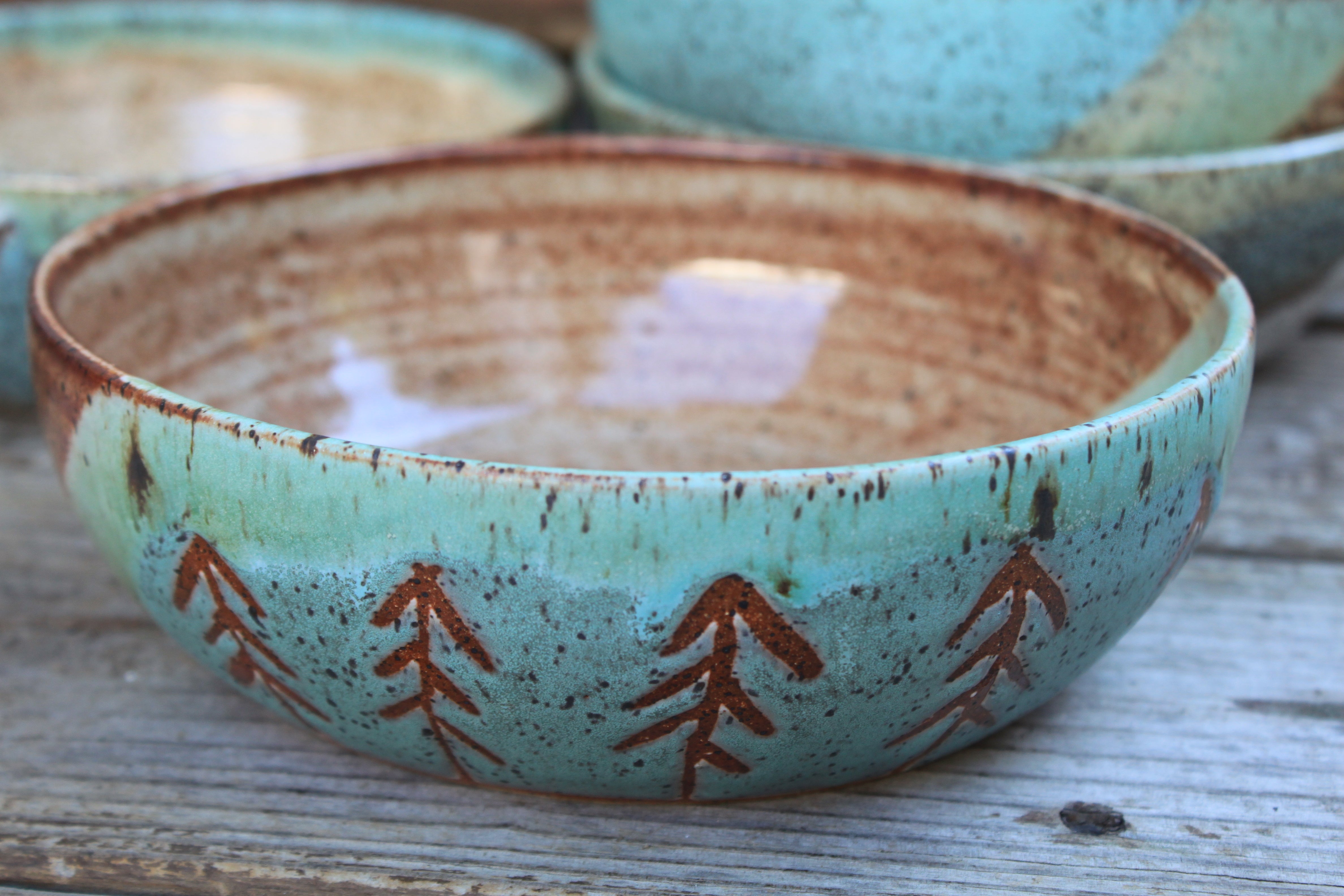 Seconds Sale! Forest Horizon Plate Bowl