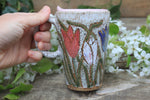 Load image into Gallery viewer, Carved Tulip Fields Handled Travel Mug, 13 oz
