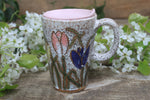 Load image into Gallery viewer, Carved Tulip Fields Handled Travel Mug, 13 oz

