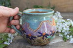 Load image into Gallery viewer, Coneflower Fields and Rolling River Mug, 16 oz
