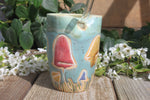 Load image into Gallery viewer, Mushroom Madness Carved Straw Cup, 12 oz
