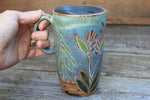 Load image into Gallery viewer, Bird of Paradise Beach Days Carved Handled Travel Mug, 17 oz
