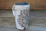 Load image into Gallery viewer, Fall Foliage Carved Handled Travel Mug, 19 oz
