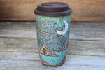 Load image into Gallery viewer, Acadia National Park Coastal Views Carved Handled Travel Mug, 20 oz
