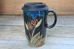 Load image into Gallery viewer, Bird of Paradise Beach Nights Carved Handled Travel Mug, 19 oz
