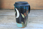 Load image into Gallery viewer, Bird of Paradise Beach Nights Carved Handled Travel Mug, 19 oz
