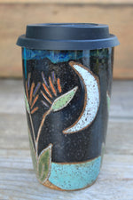 Load image into Gallery viewer, Bird of Paradise Beach Nights Carved Handled Travel Mug, 19 oz
