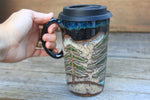 Load image into Gallery viewer, Camping in Redwood Grove Dark Nights Handled Travel Mug, 18 oz
