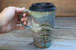 Load image into Gallery viewer, Redwood Days Carved Handled Travel Mug, 19 oz
