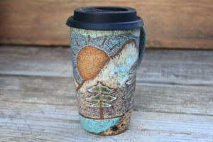 Redwood Days Carved Handled Travel Mug, 19 oz