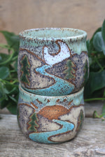 Load image into Gallery viewer, Evergreens and Rolling River Espresso Cups/Mini Bowls - sold separately, 9 oz
