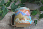 Load image into Gallery viewer, Beachy Sand Dune Sunset Carved Mug, 17 oz
