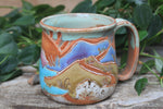 Load image into Gallery viewer, Beachy Sand Dune Sunset Carved Mug, 17 oz
