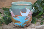 Load image into Gallery viewer, Beachy Sand Dune Sunset Carved Utensil Jar
