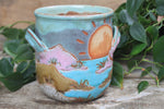 Load image into Gallery viewer, Beachy Sand Dune Sunset Carved Utensil Jar

