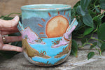 Load image into Gallery viewer, Beachy Sand Dune Sunset Carved Utensil Jar
