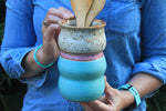 Load image into Gallery viewer, Summer Stripes Wiggle Vase/Utensil Jar
