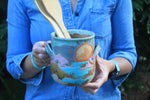 Load image into Gallery viewer, Beachy Sand Dune Sunset Carved Utensil Jar
