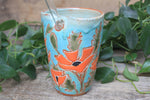 Load image into Gallery viewer, Poppy Party Carved Straw Cup, 15 oz
