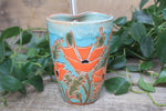 Load image into Gallery viewer, Poppy Party Carved Straw Cup, 15 oz
