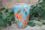 Load image into Gallery viewer, Poppy Party Carved Straw Cup, 15 oz
