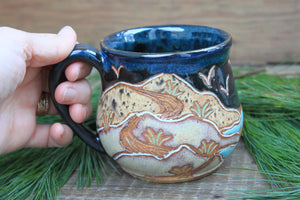 Sand Dune Nights Carved Mug, 17 oz