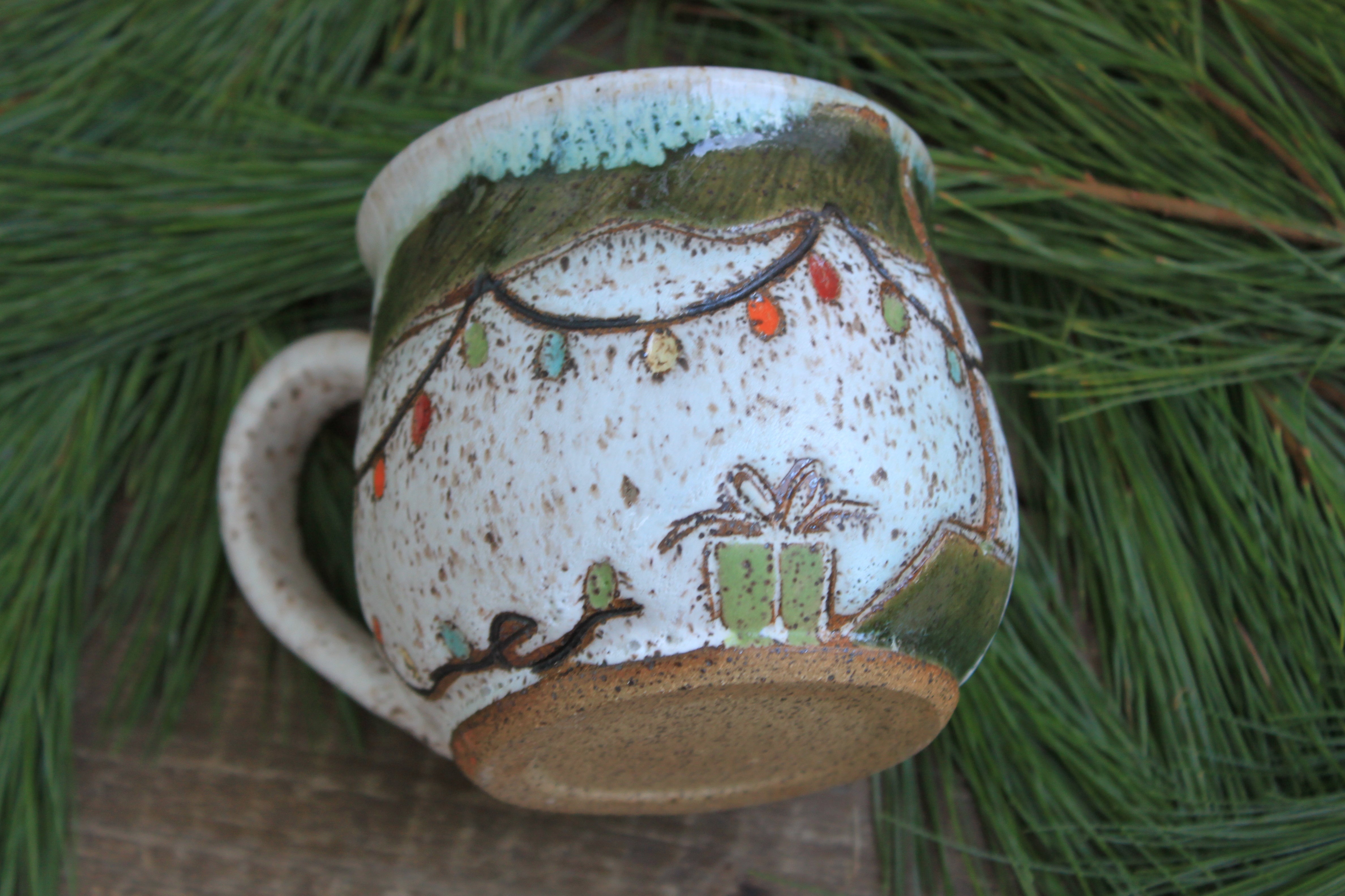 Cozy Christmas Morning by the Tree Carved Mug, 17