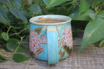 Load image into Gallery viewer, Delightful Dahlias Carved Mug, Pink, 17 oz
