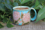 Load image into Gallery viewer, Delightful Dahlias Carved Mug, Pink, 17 oz
