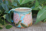 Load image into Gallery viewer, Delightful Dahlias Carved Mug, Pink, 17 oz
