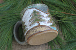 Load image into Gallery viewer, Snowy Cabin Forest Days Carved Mug, 17 oz
