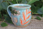 Load image into Gallery viewer, Foliage Frolic Carved Mug, 15 oz
