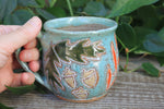 Load image into Gallery viewer, Foliage Frolic Carved Mug, 15 oz
