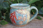 Load image into Gallery viewer, Foliage Frolic Carved Mug, 15 oz
