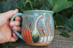 Load image into Gallery viewer, Gorgeous Gourds Carved Mug, 18 oz
