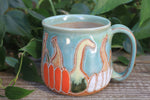 Load image into Gallery viewer, Gorgeous Gourds Carved Mug, 17 oz
