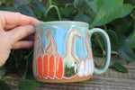 Load image into Gallery viewer, Gorgeous Gourds Carved Mug, 17 oz

