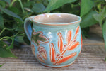 Load image into Gallery viewer, Foliage Frolic Carved Mug, 15 oz

