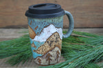 Load image into Gallery viewer, Glacial Lakes Sunset Handle Travel Mug, 17 oz
