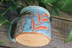 Load image into Gallery viewer, Foliage Frolic Carved Mug, 16 oz
