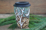 Load image into Gallery viewer, Birch Grove Nights Handled Travel Mug, 17.5 oz
